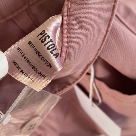 (A6) PISTOLA Tammy High Rise Trouser Short in Ash Rose High-rise, Size 29, NWT - Picture 10 of 13